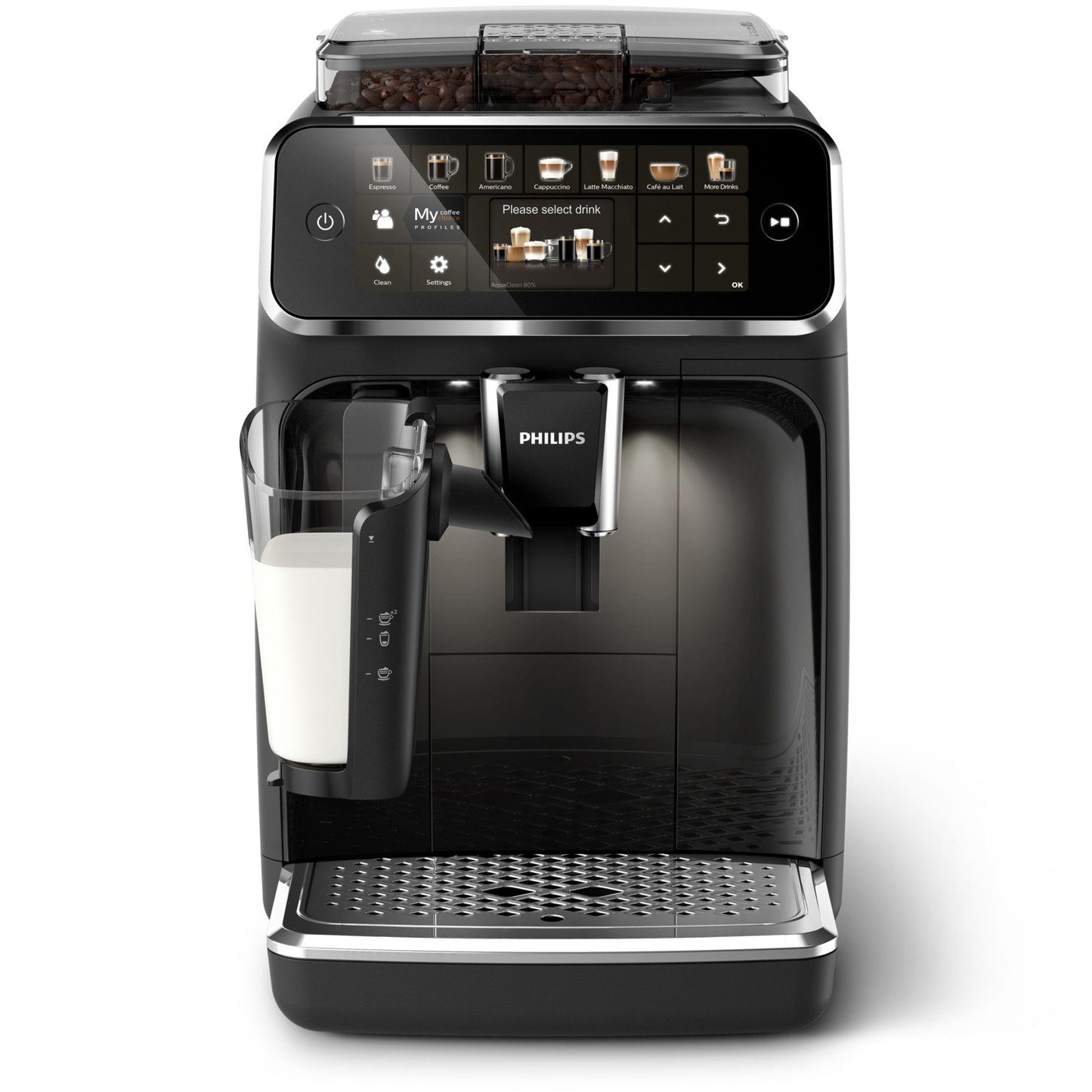 Kaffeevollautomat Series 5400 EP5441/50, 12 Kaffeespezialitäten, LatteGo Milchsystem, Touchdisplay, anpassbare Kaffeeeinstellungen, erstklassiges Küchendesign, schwarz