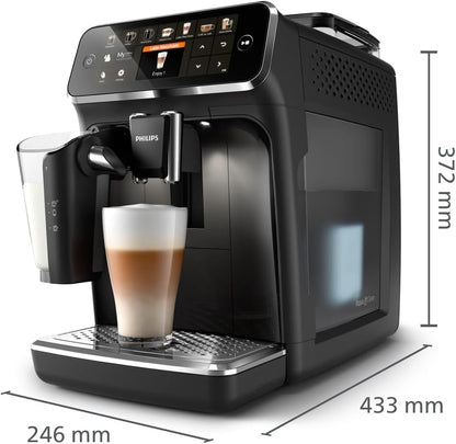 Kaffeevollautomat Series 5400 EP5441/50, 12 Kaffeespezialitäten, LatteGo Milchsystem, Touchdisplay, anpassbare Kaffeeeinstellungen, erstklassiges Küchendesign, schwarz