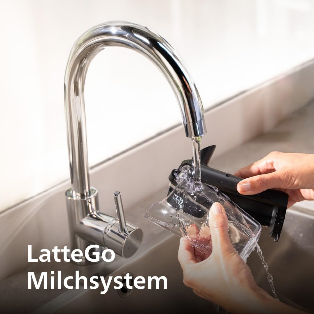 Kaffeevollautomat Series 5400 EP5441/50, 12 Kaffeespezialitäten, LatteGo Milchsystem, Touchdisplay, anpassbare Kaffeeeinstellungen, erstklassiges Küchendesign, schwarz